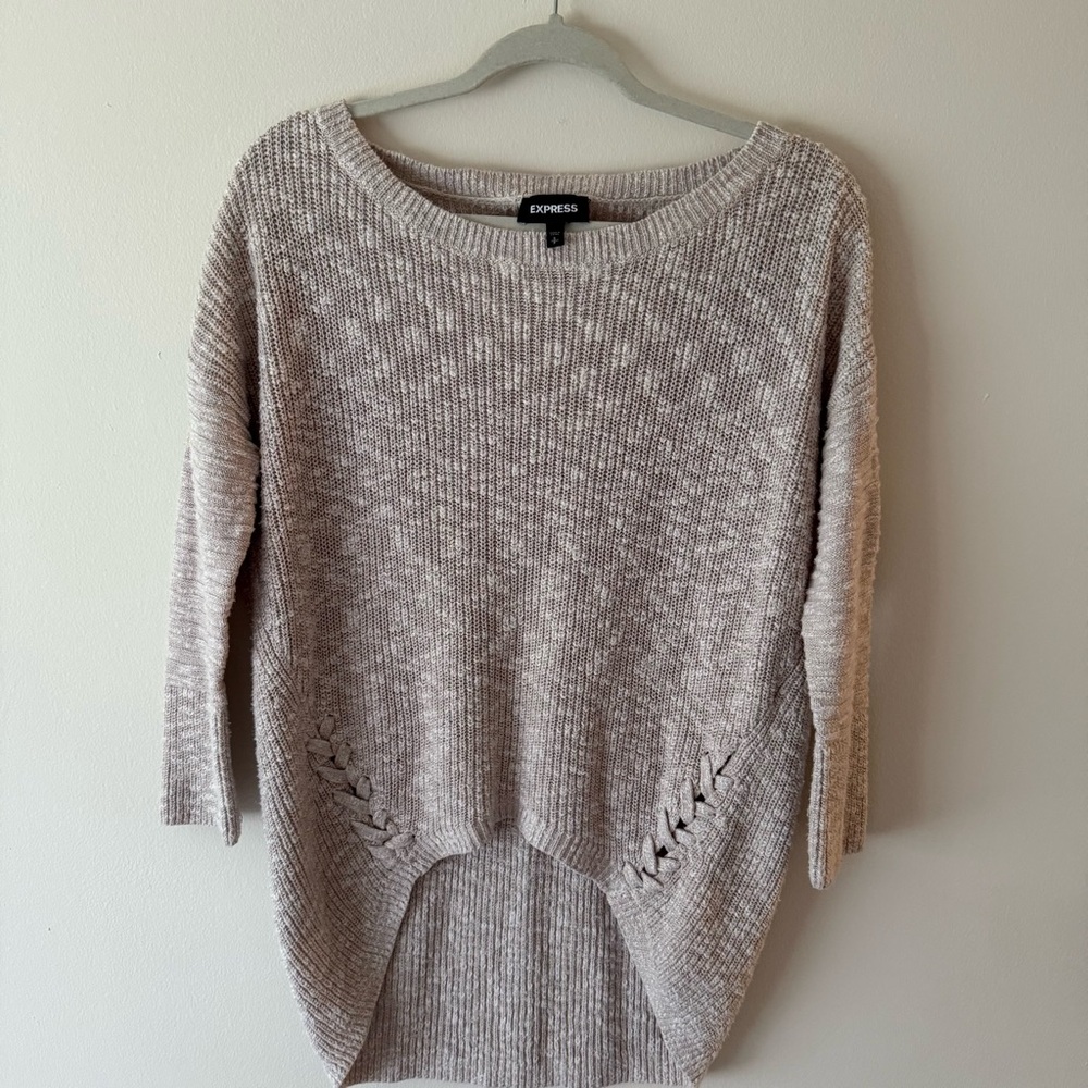 Express Women's Cream Knit Sweater